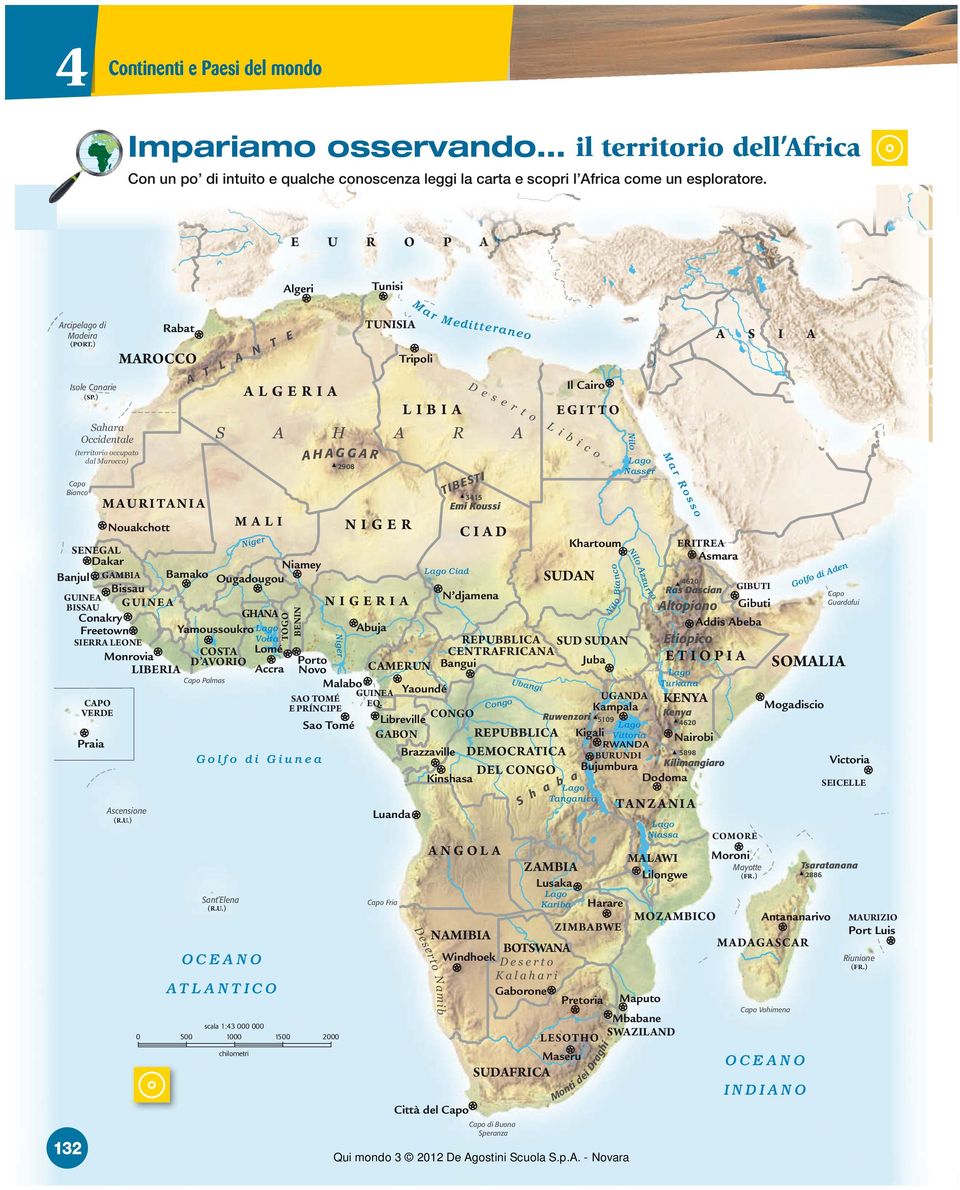 gi S h NAMIBIA ZAMBIA Harare MOZAMBICO BOTSWANA Windhoek D e s e r t o Mayotte Tsaratanana (FR.) 2886 Antananarivo MADAGASCAR Gaborone (FR.