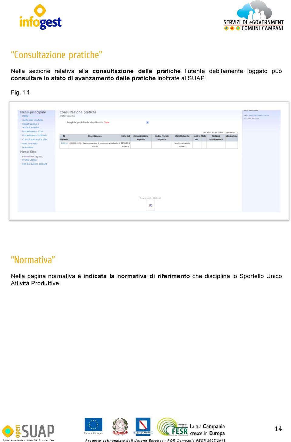pratiche inoltrate al SUAP. Fig.
