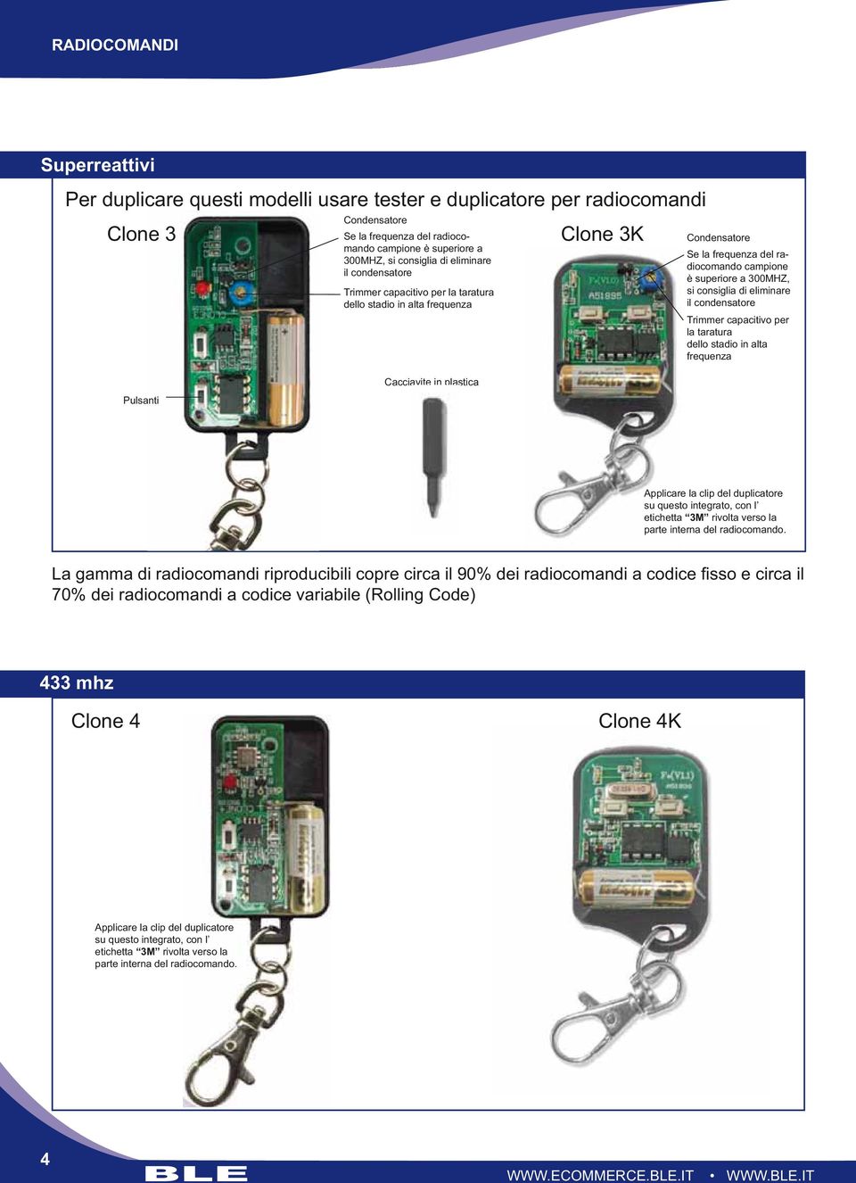 campione è superiore a 300MHZ, si consiglia di eliminare il condensatore Trimmer capacitivo per la taratura dello stadio in alta frequenza Applicare la clip del duplicatore su questo integrato, con l