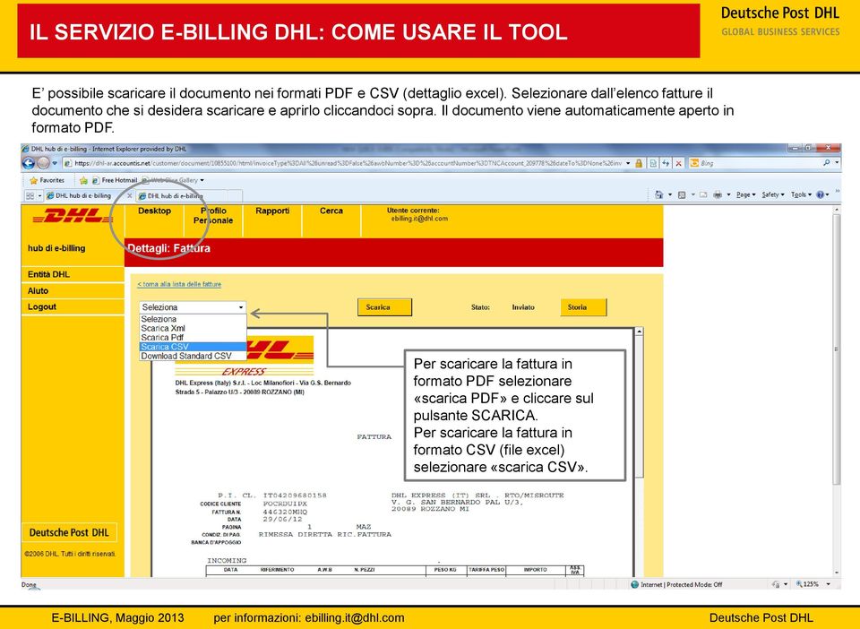 Il documento viene automaticamente aperto in formato PDF.