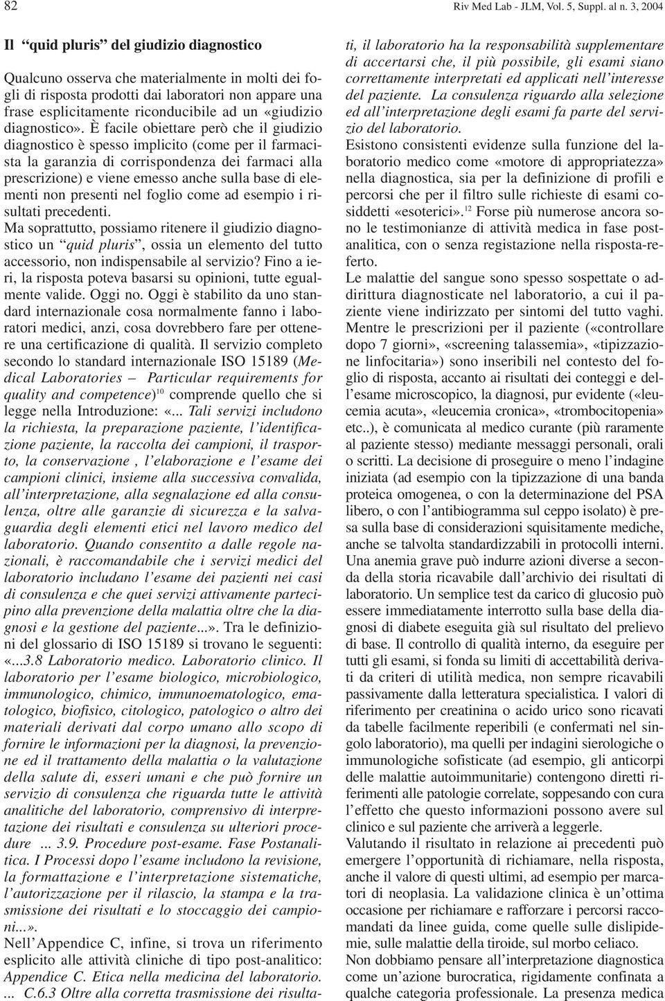 «giudizio diagnostico».