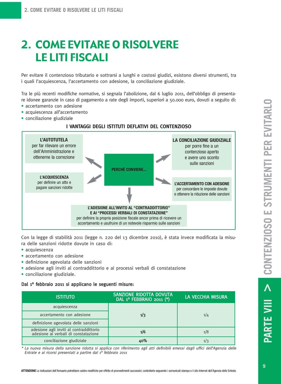 adesione, la conciliazione giudiziale.