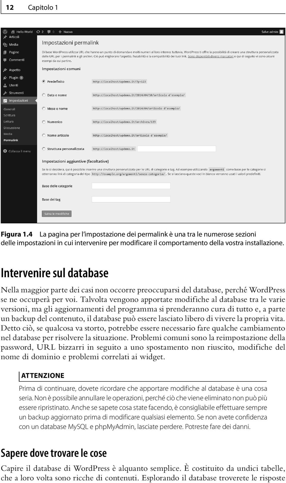 Talvolta vengono apportate modifiche al database tra le varie versioni, ma gli aggiornamenti del programma si prenderanno cura di tutto e, a parte un backup del contenuto, il database può essere