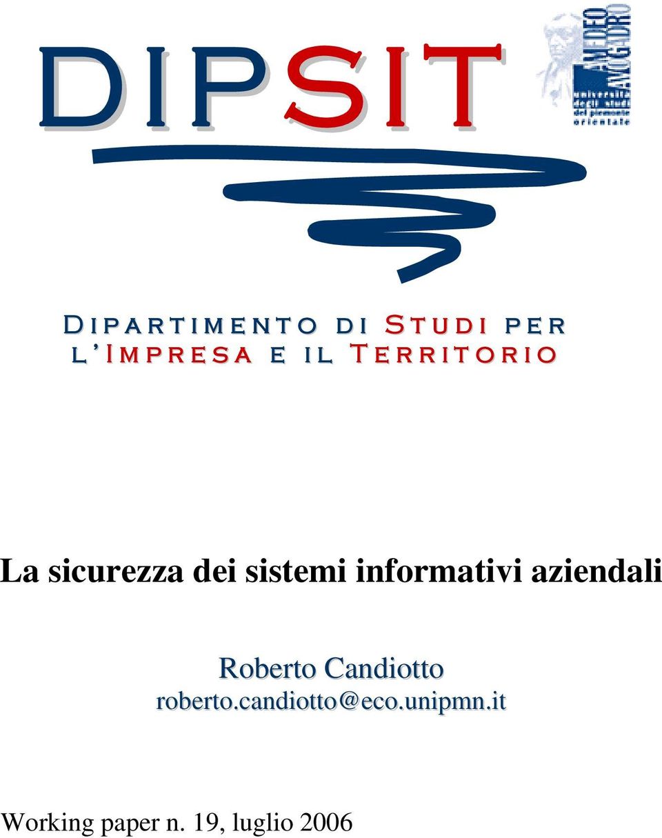 sistemi informativi aziendali Roberto Candiotto roberto.