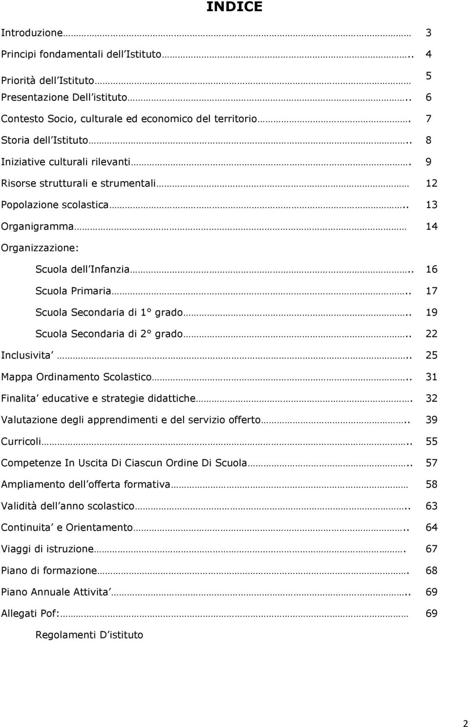 . 17 Scuola Secondaria di 1 grado.. 19 Scuola Secondaria di 2 grado.. 22 Inclusivita.. 25 Mappa Ordinamento Scolastico.. 31 Finalita educative e strategie didattiche.