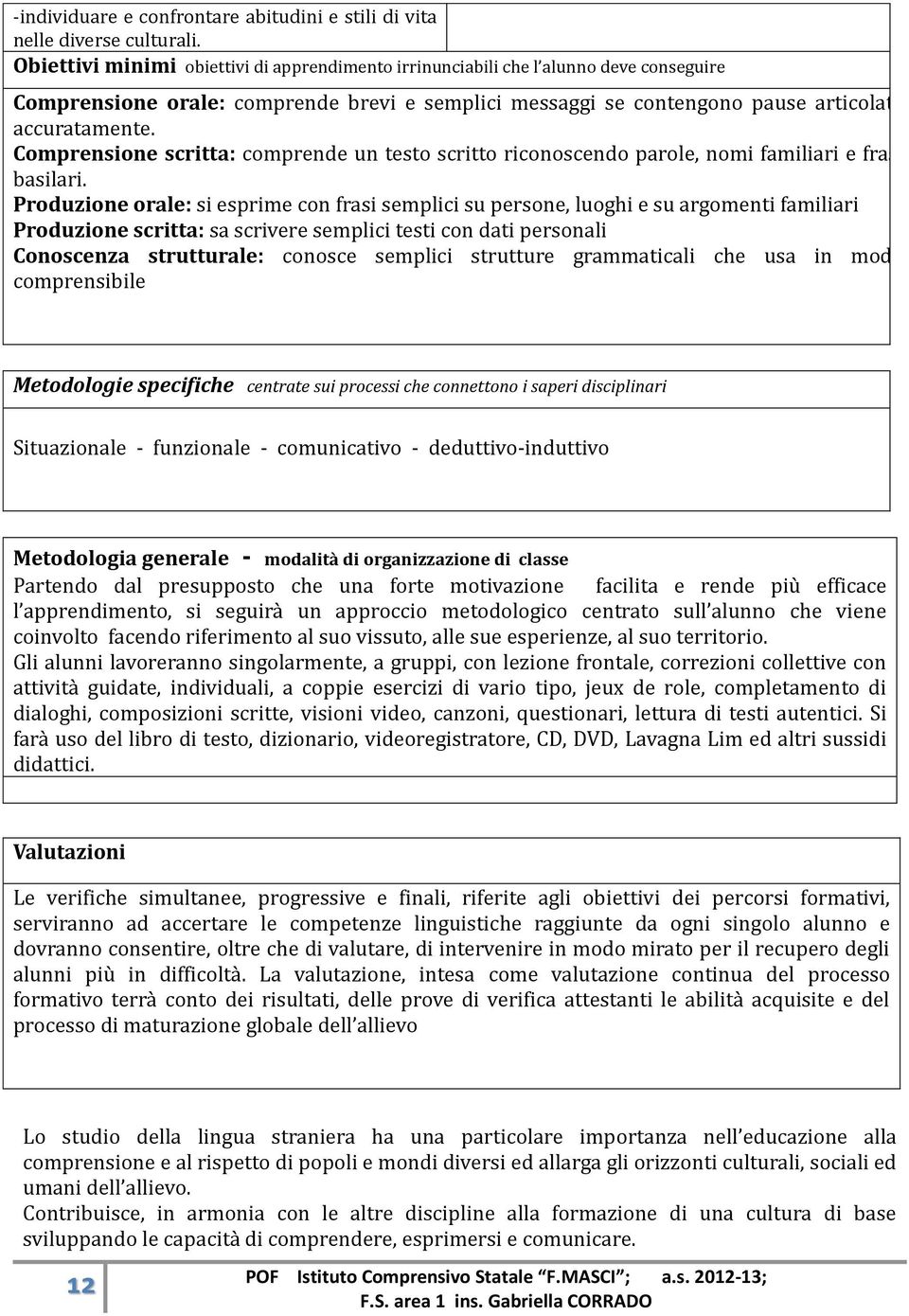 Comprensione scritta: comprende un testo scritto riconoscendo parole, nomi familiari e frasi basilari.