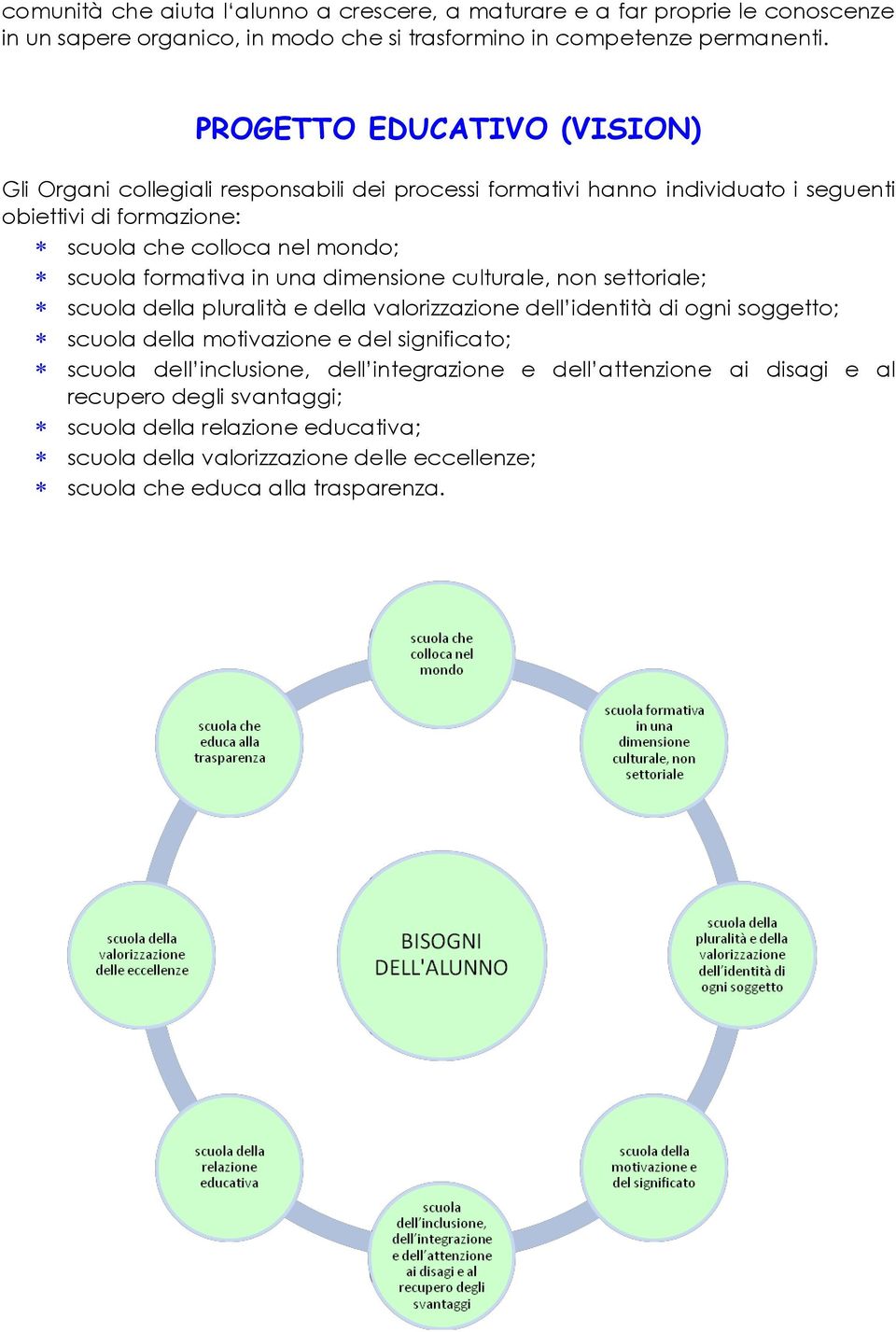 formativa in una dimensione culturale, non settoriale; scuola della pluralità e della valorizzazione dell identità di ogni soggetto; scuola della motivazione e del significato;