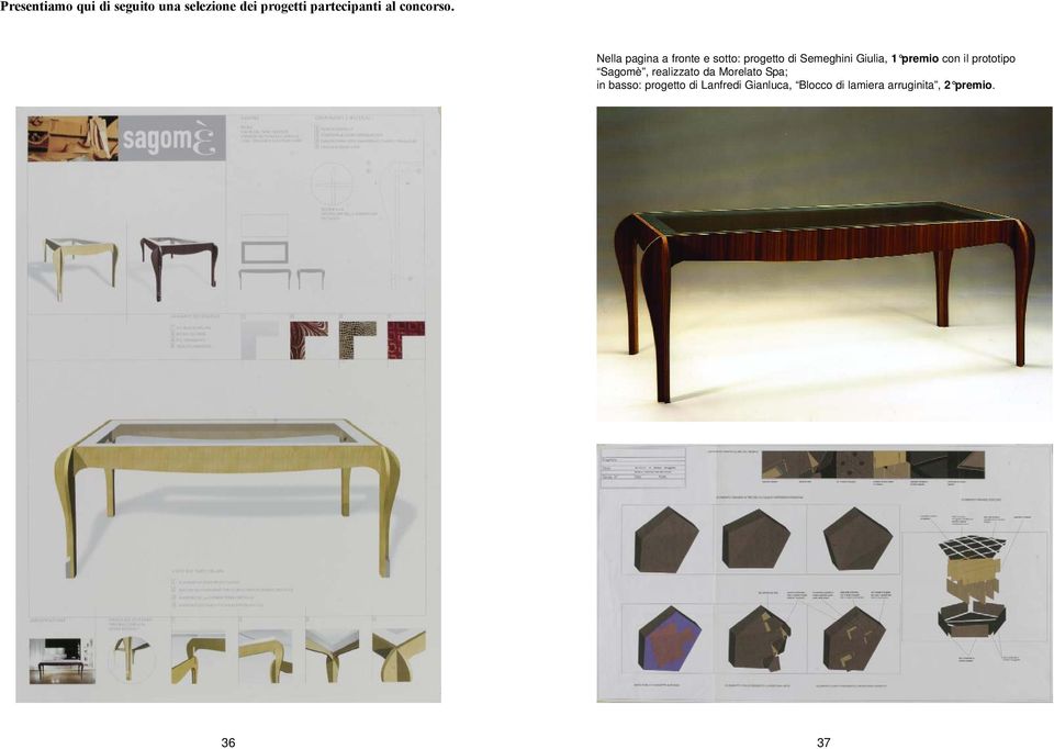 Nella pagina a fronte e sotto: progetto di Semeghini Giulia, 1 premio