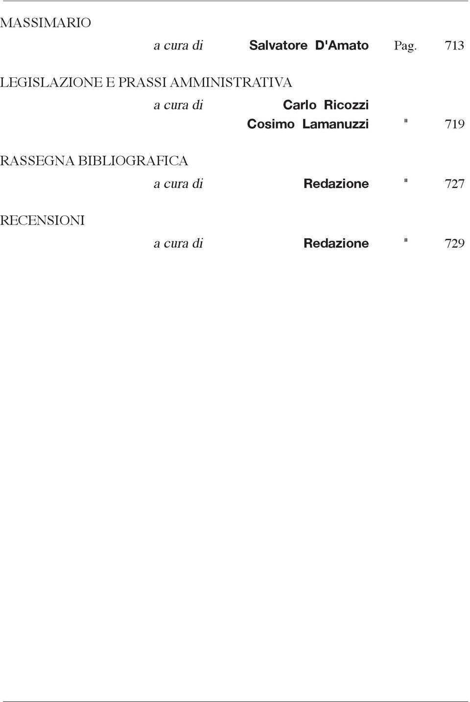 RASSEGNA BIBLIOGRAFICA Carlo Ricozzi Cosimo Lamanuzzi