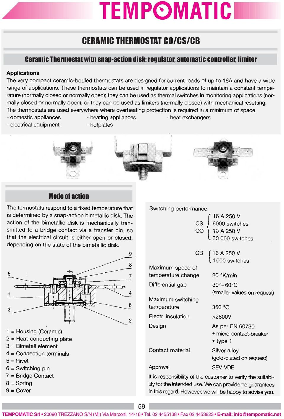 snap-action disk: regulator,