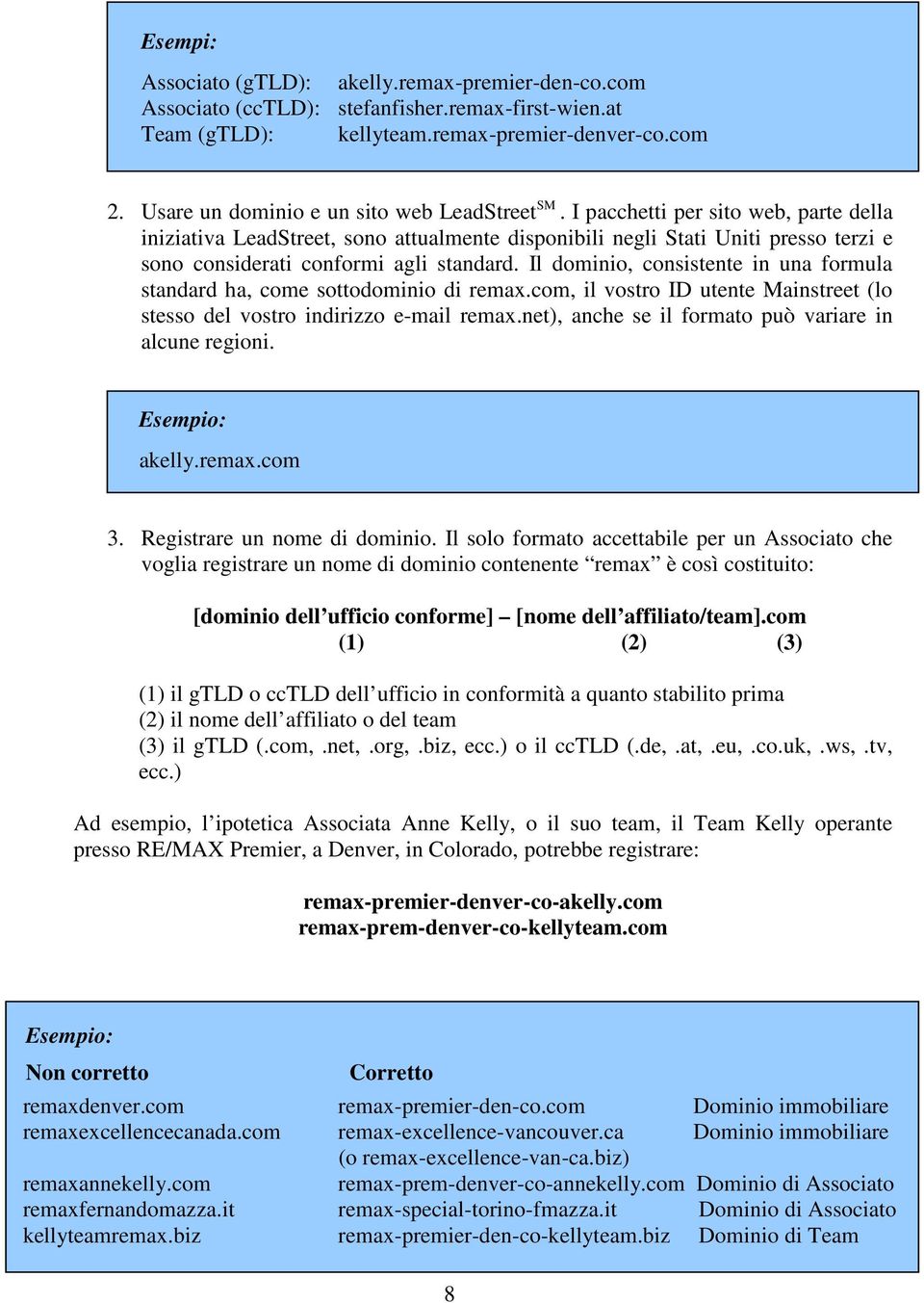 I pacchetti per sito web, parte della iniziativa LeadStreet, sono attualmente disponibili negli Stati Uniti presso terzi e sono considerati conformi agli standard.