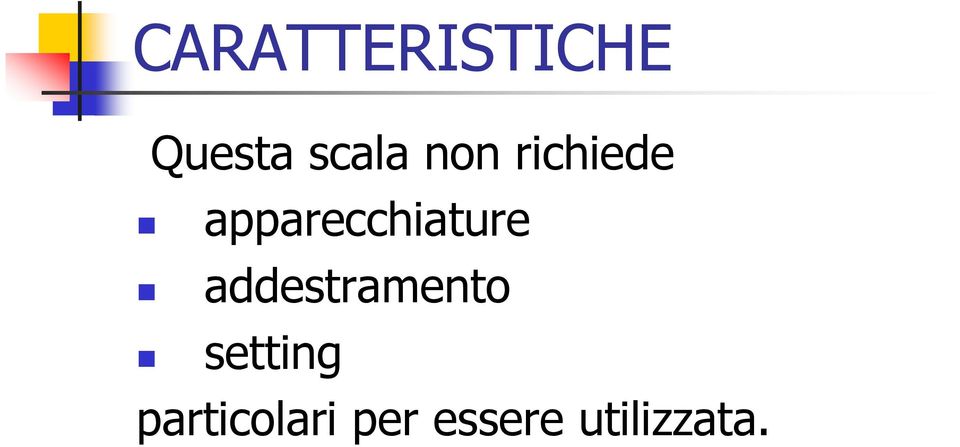 addestramento setting