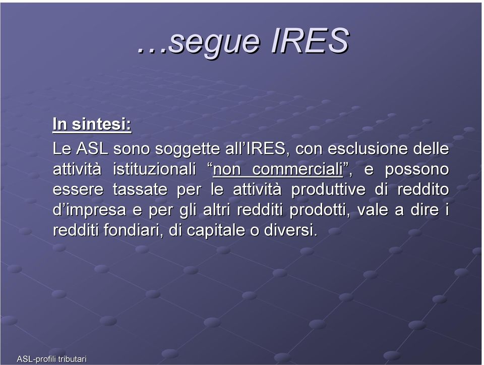 per le attività produttive di reddito d impresa e per gli altri