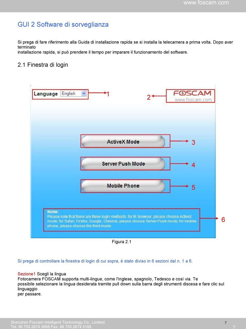 1 Si prega di controllare la finestra di login di cui sopra, è stato diviso in 6 sezioni dal n. 1 a 6.