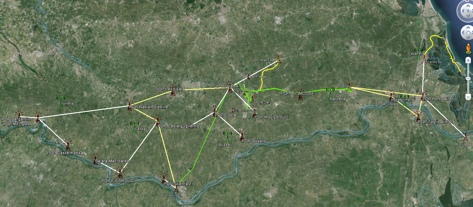 1. INFRASTRUTTURE POLESINE TLC INVESTIMENTO OLTRE 7 ML 26 torri-tralicci concessi 70 km di cavidotti