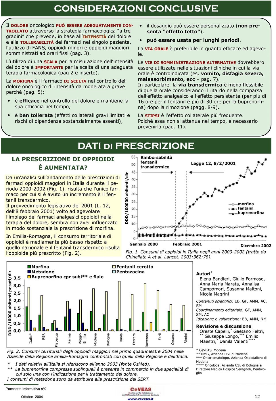 L utilizzo di una SCALA per la misurazione dell intensità del è IMPORTANTE per la scelta di una adeguata terapia farmacologica (pag 2 e inserto).