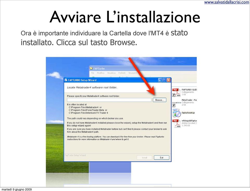 Cartella dove l'mt4 è stato