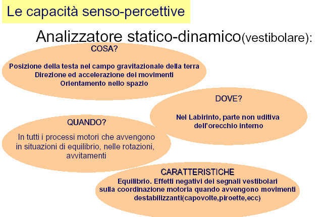 PROPOSTE DI ESERCIZI DI STIMOLAZIONE LABIRINTICA Esercizi ad occhi chiusi. Capovolte ( come movimenti di disturbo labirintico ). Giri in volo.