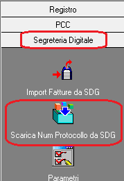 Se le fatture importate sono già protocollate su SDG, nei dati del Registro compare anche il numero di protocollo.