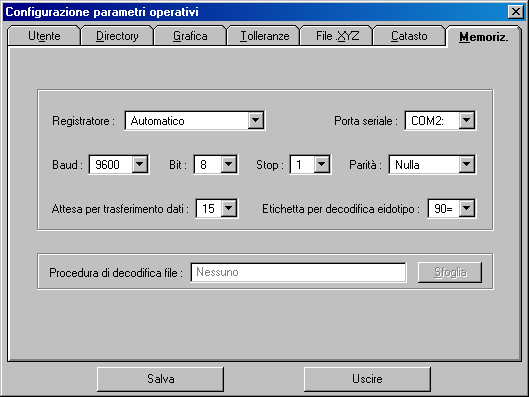 Trasferimento dati al PC A seconda del tipo di software che si possiede lo scarico dei dati avviene in modo diverso.