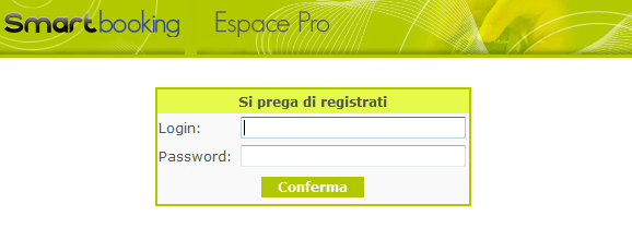 Accedere alla Sua Area Partner Clicchi sul link: http://booking.smartbox.