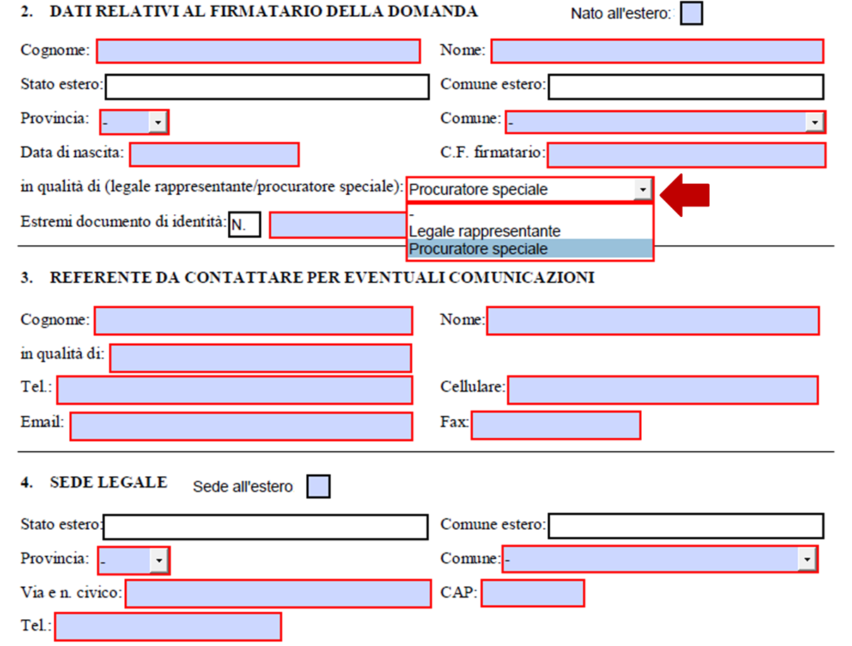 Qualora nella sezione 2.