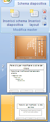 Modulo 6 - Nuova ECDL G. Pettarin - Presentation Inserire un nuovo Schema Con il comando Inserisci schema diapositiva puoi avere più schemi personalizzati per la stessa presentazione.