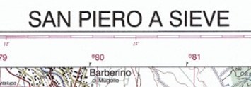 La carta topografica: Titolo Il titolo della carta è indicato sul frontespizio ed in alto nel corpo della carta. E' univoco ed identifica la carta.