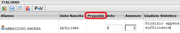 Proposte di voto Selezionando il flag riportato in figura la scuola può gestire le proposte di voto, espresse dai docenti, attraverso l istituzione di appositi periodi paralleli in modo da mantenere