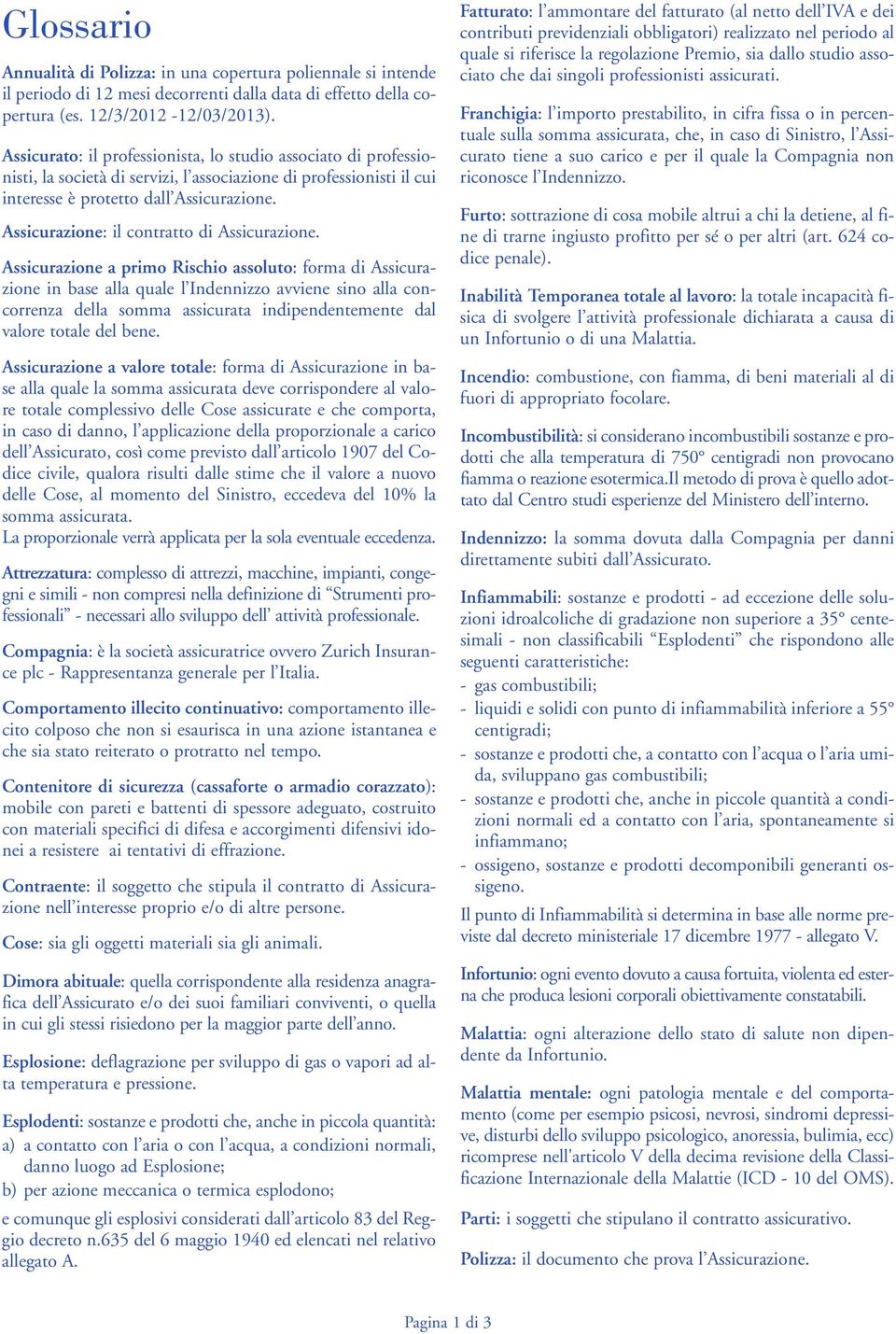 Assicurazione: il contratto di Assicurazione.