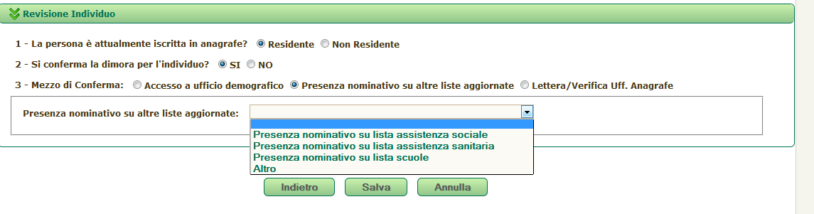 Cliccando su Conferma si apre una schermata con l esito della revisione e il riepilogo dei dati inseriti. Il sistema contiene delle regole di controllo sui dati inseriti.