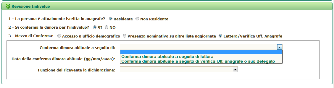 Cliccando su Conferma si apre una schermata con l esito della revisione e il riepilogo dei dati inseriti. Si può stampare una copia della scheda completata cliccando sul pulsante.