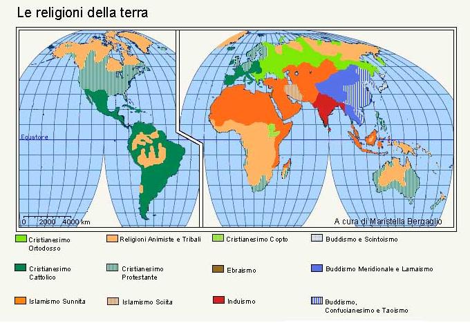 La religione è un fenomeno "universale" che si estende nel tempo e nello spazio, cioè è diffusa dappertutto e in ogni periodo storico. Cristiani (33%) 2.000.000.000 Musulmani (19,6%) 1.200.000.000 Non credenti (15.