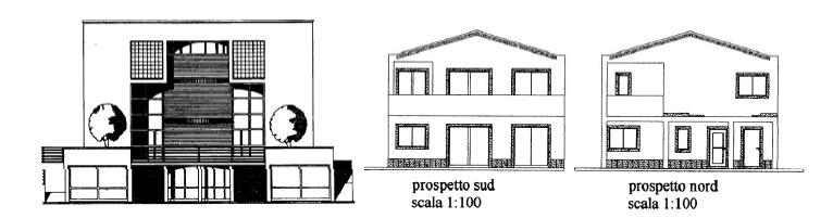 PROSPETTI Consistono in proiezioni ortogonali su piani verticali, in genere paralleli ai muri perimetrali.