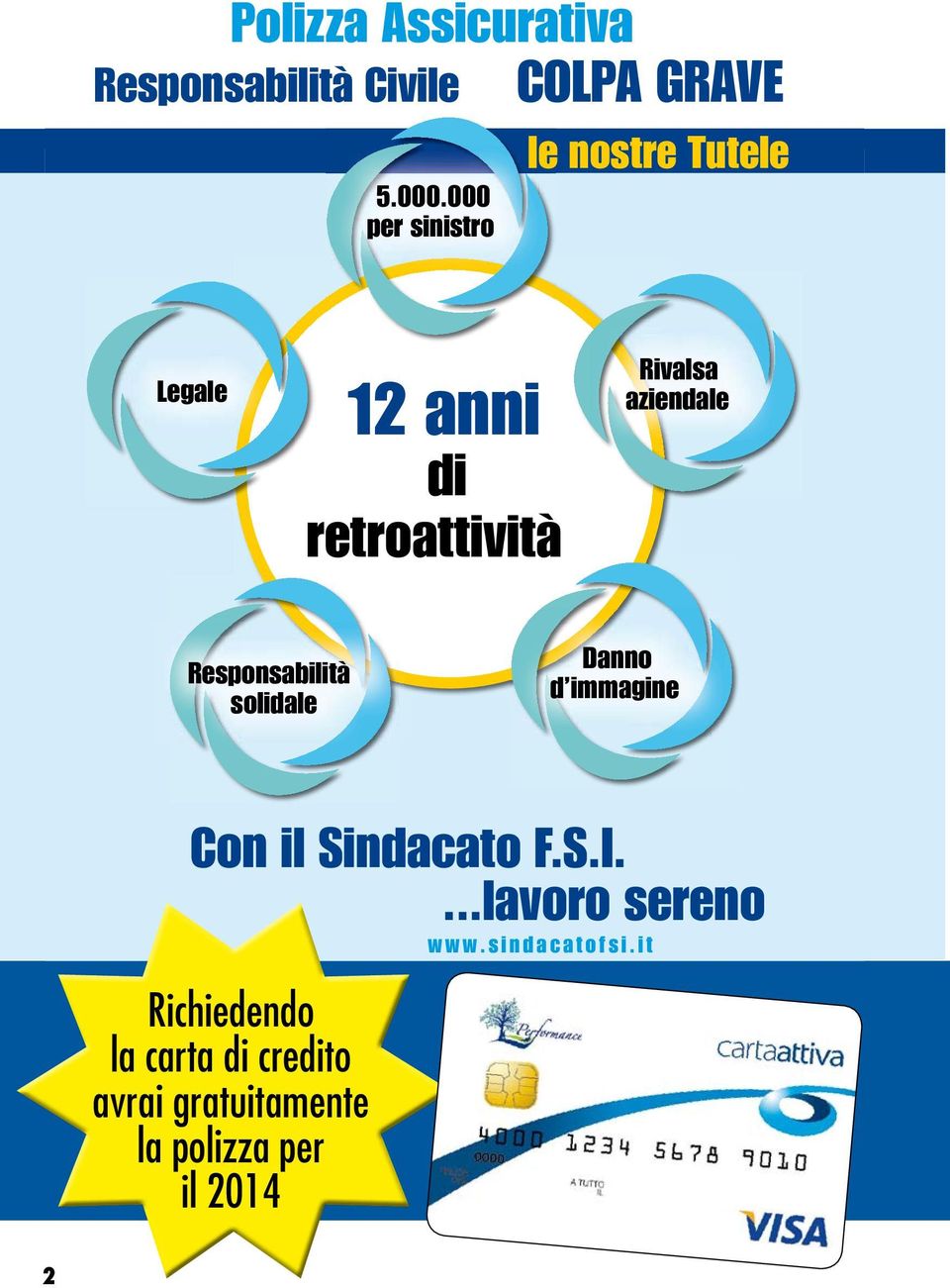 Responsabilità solidale Danno d immagine Con il Sindacato F.S.I....lavoro sereno www.sindacatofsi.