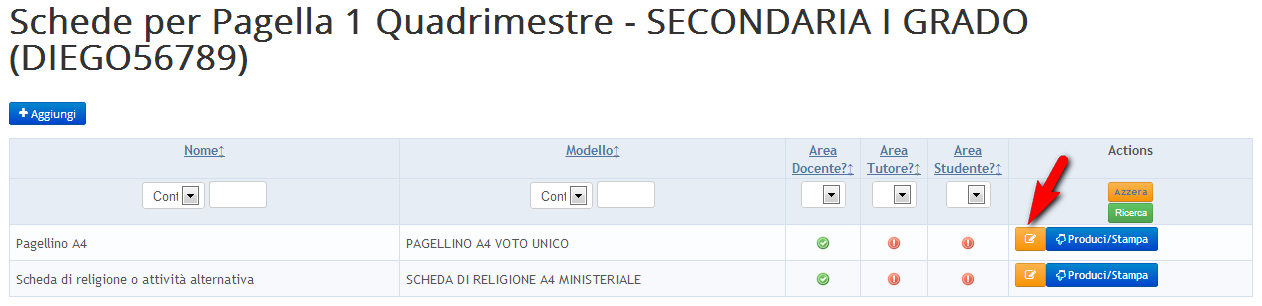 4 - Pubblicazione in Area Tutore o in Area Studente Per la pubblicazione della scheda di valutazione in Area Tutore o in Area Studente procedere nel seguente modo in Area Alunni: Scrutini Gestione