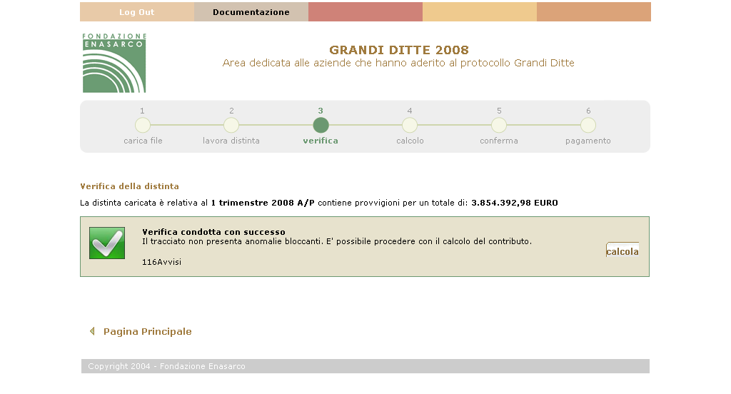 Pagina 18 di 25 Ecco un esempio di riepilogo anomalie relativo a una distinta che presenta ancora anomalie NON bloccanti.