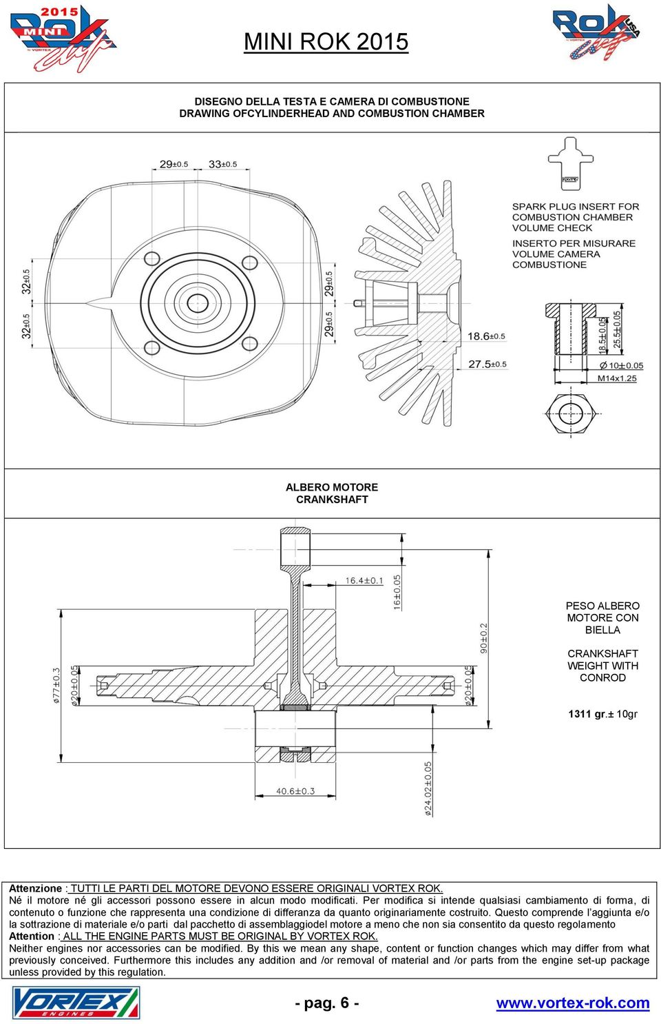 CRANKSHAFT PESO ALBERO MOTORE CON BIELLA CRANKSHAFT