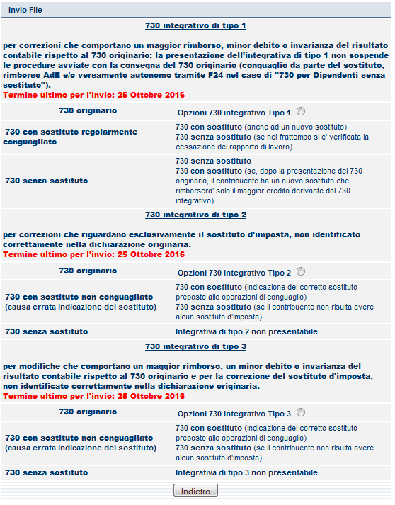 2 CASO: 730 INTEGRATIVO Tipo 1 PER UN 730 ORDINARIO NON TRASMESSO DAL VOSTRO STUDIO O PRESENTATO DAL CONTRIBUENTE TRAMITE l AGENZIA DELLE ENTRATE Vi ricordiamo che questo caso è consentito