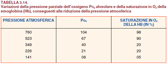 Ipobaropatie Ad elevate altitudini la riduzione della pressione atmosferica si traduce in una ridotta disponibilità di O 2 a livello degli alveoli polmonari.