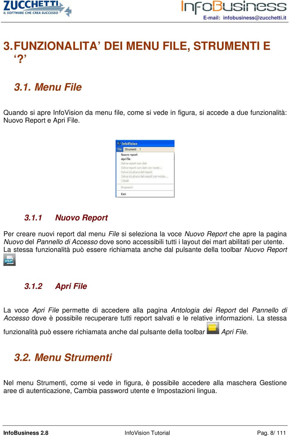 1 Nuovo Report Per creare nuovi report dal menu File si seleziona la voce Nuovo Report che apre la pagina Nuovo del Pannello di Accesso dove sono accessibili tutti i layout dei mart abilitati per