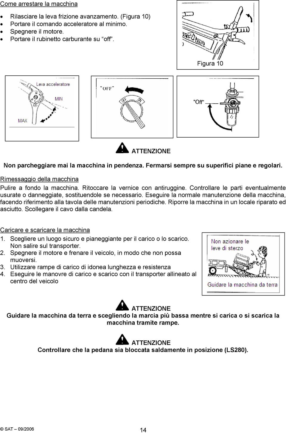 Ritoccare la vernice con antiruggine. Controllare le parti eventualmente usurate o danneggiate, sostituendole se necessario.