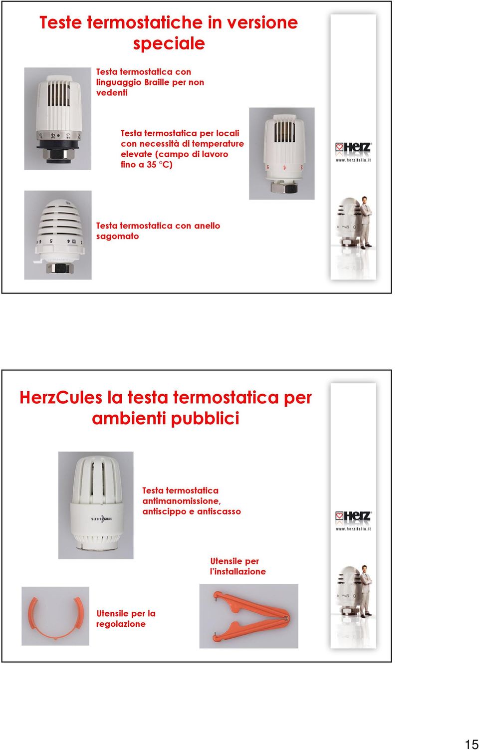 termostatica con anello sagomato HerzCules la testa termostatica per ambienti pubblici Testa