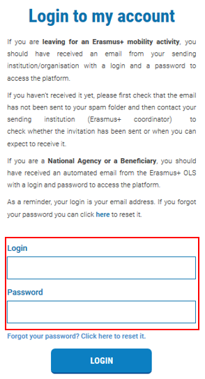 Se hai dimenticato la password, fai clic sul link Hai dimenticato la tua password?