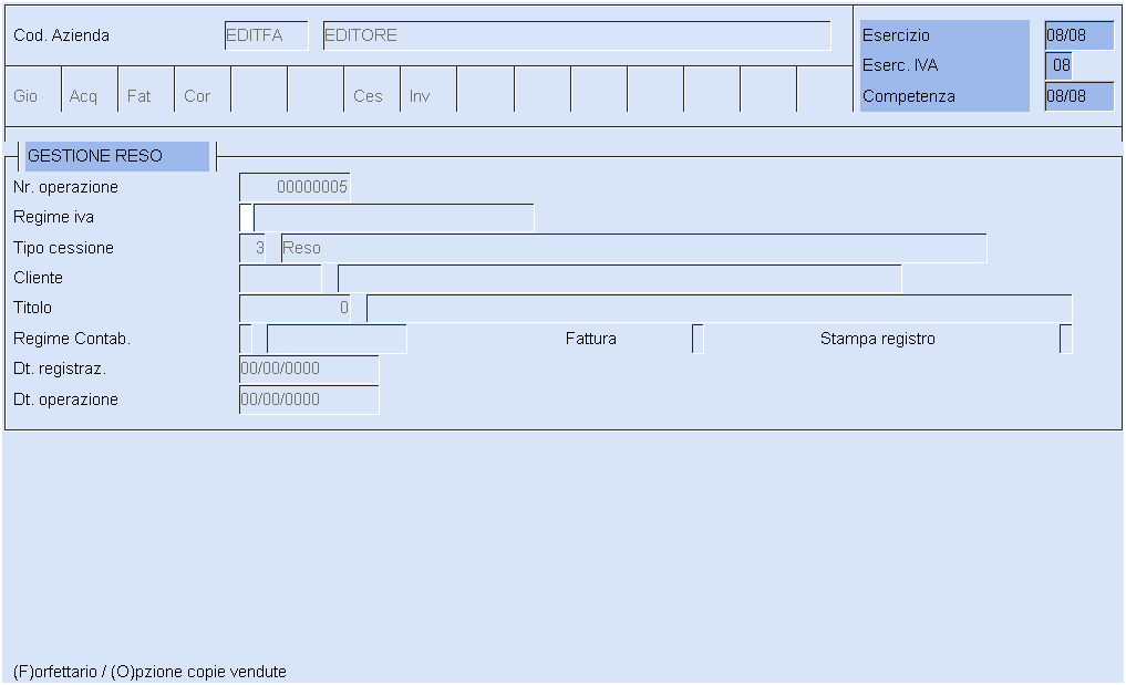 A fronte di una stessa cessione possono essere inserite più operazioni di reso.