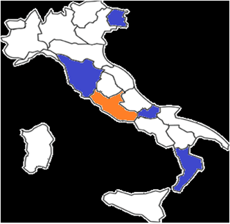 CONFRONTO CON I CAPOLUOGHI REGIONALI DEL CENSIMENTO 2016 TOTALE IMPIANTI X 1.