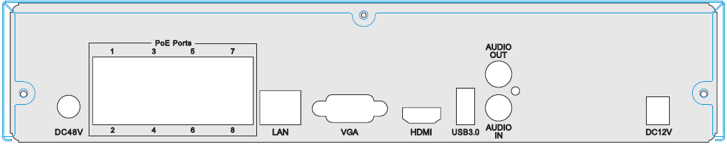 diminuisce il volume audio / in riproduzione : passa al file precedente Cambia direzione per selezionare gli elementi all interno dei menù / In live cambio modalità di visualizzazione dei canali