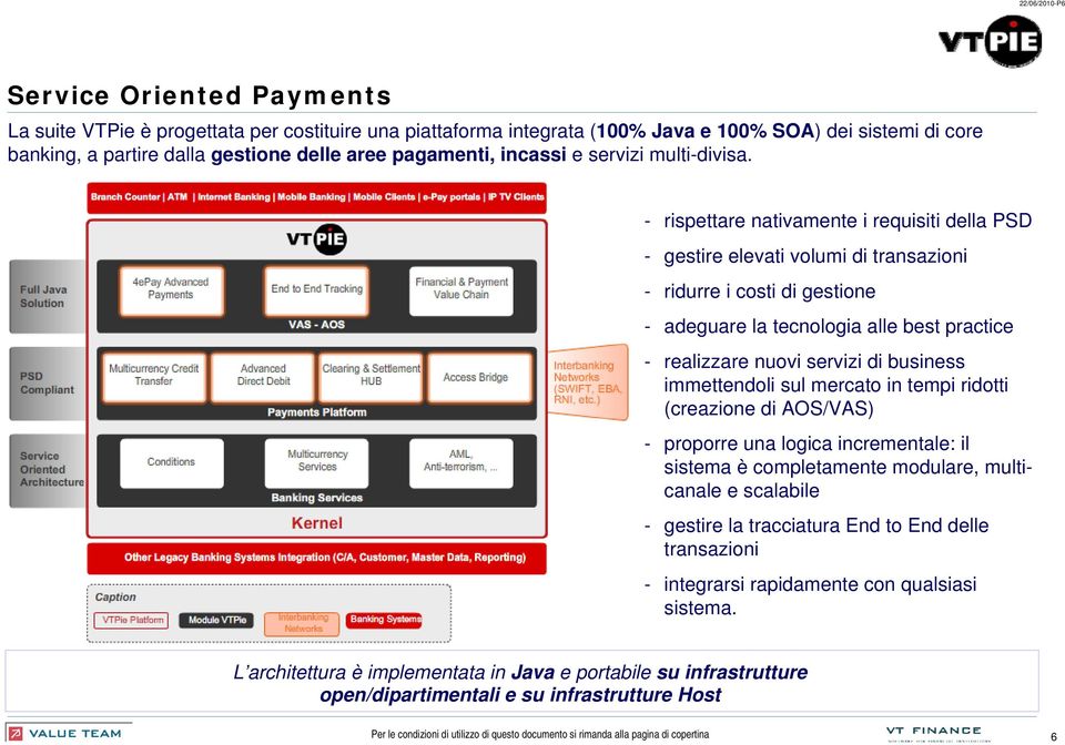 - rispettare nativamente i requisiti della PSD - gestire elevati volumi di transazioni - ridurre i costi di gestione - adeguare la tecnologia alle best practice - realizzare nuovi servizi di business