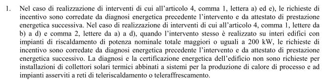 Diagnosi e APE 4.1.a: strutture opache 4.1.e: NZEB 4.1.b: finestre 4.1.c: caldaie 4.1.d: schermature 4.1.f: illuminazione 4.1.g: BACS 4.