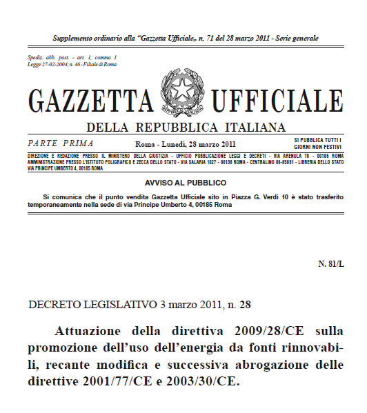 Il Conto Termico: DM 28-12-12 Il Decreto Ministeriale del 28 dicembre 2012 ha dato attuazione al cosiddetto Conto Termico, un regime di sostegno specifico per interventi di piccole dimensioni per la